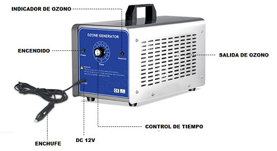 Generador de ozono para vehículos distribuido por Toldos Castillo